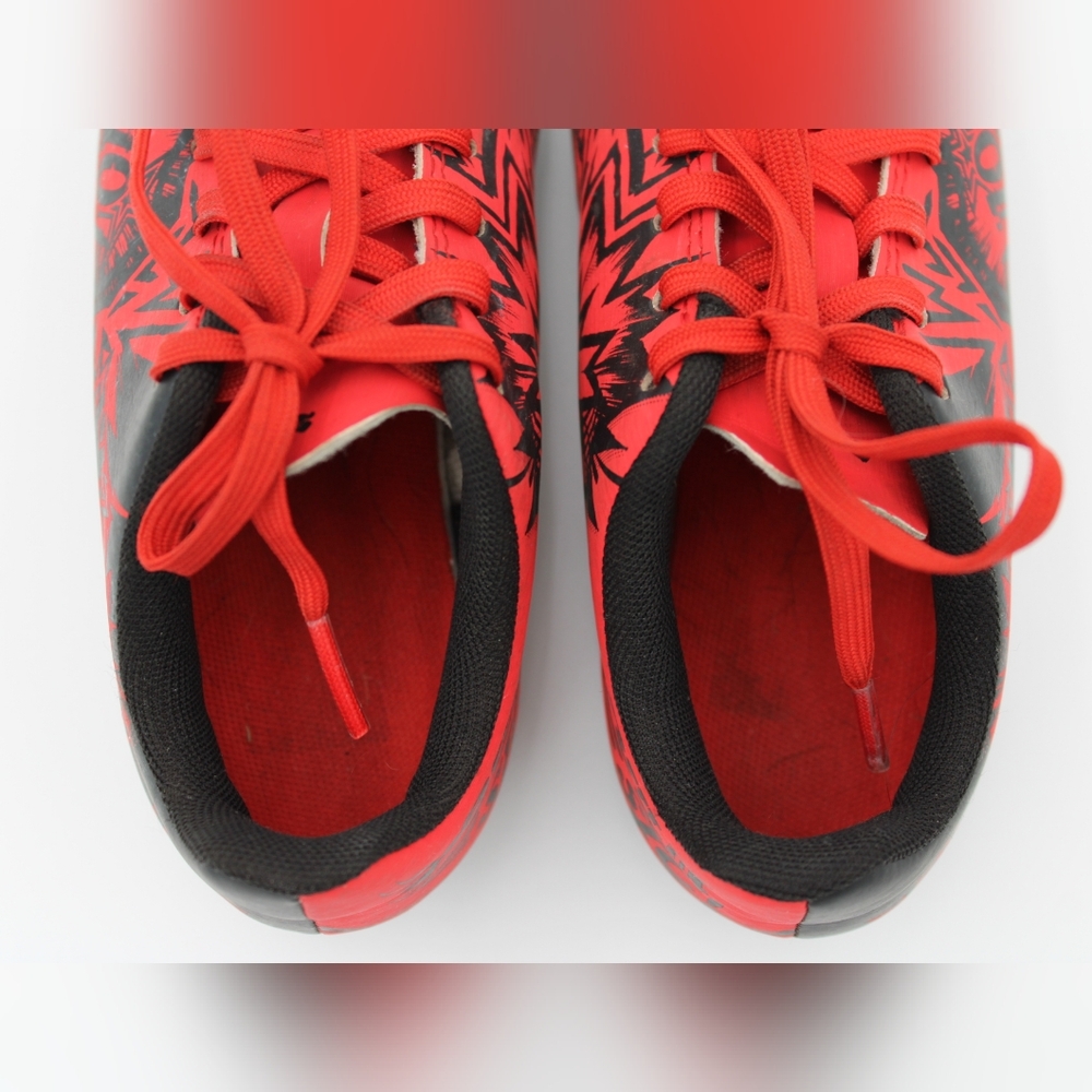 Little Girls Soccer Cleats Red/Black 11 - Picture 6 of 10